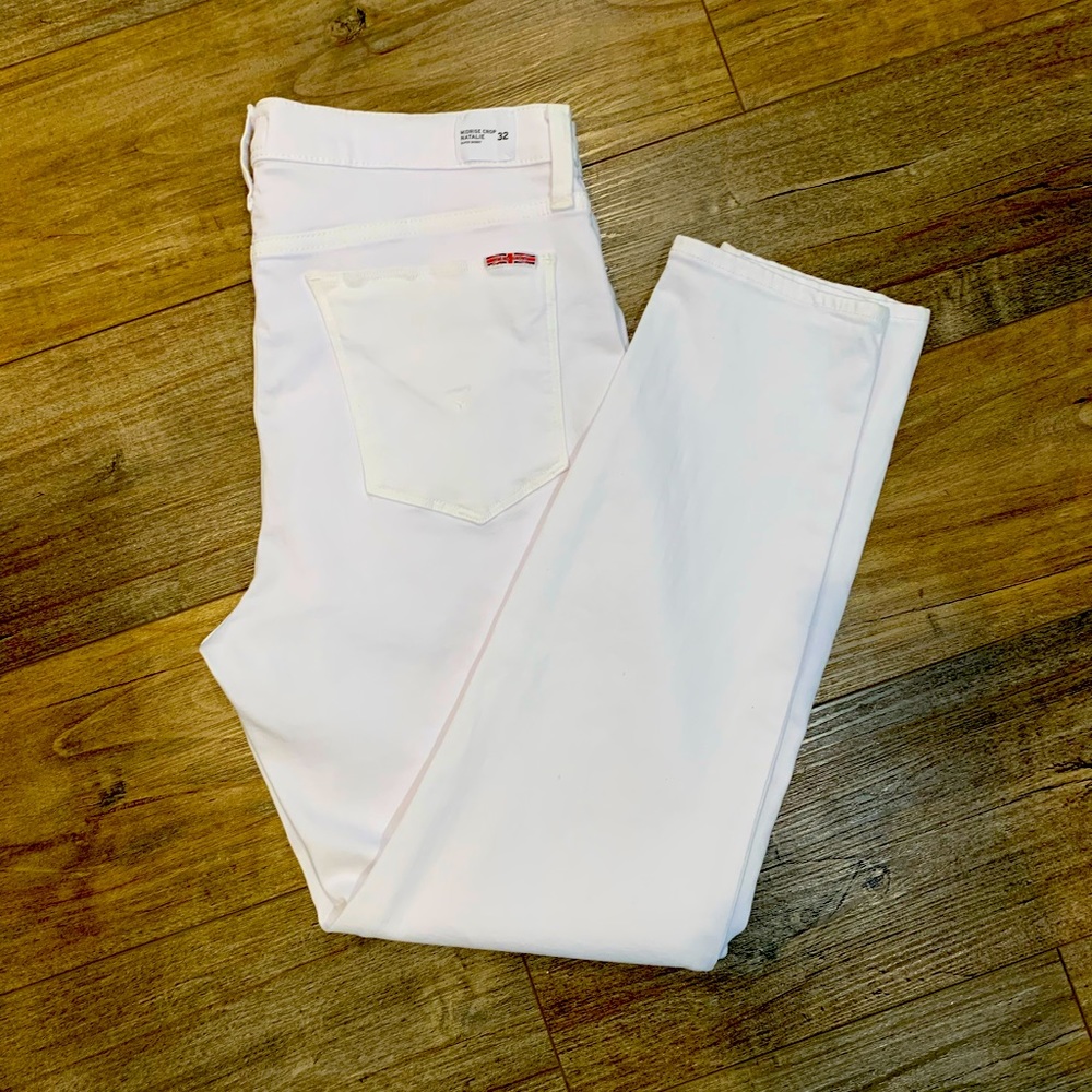 WHITE HUDSON MIDRISE CROP NATALIE SUPER SKINNY